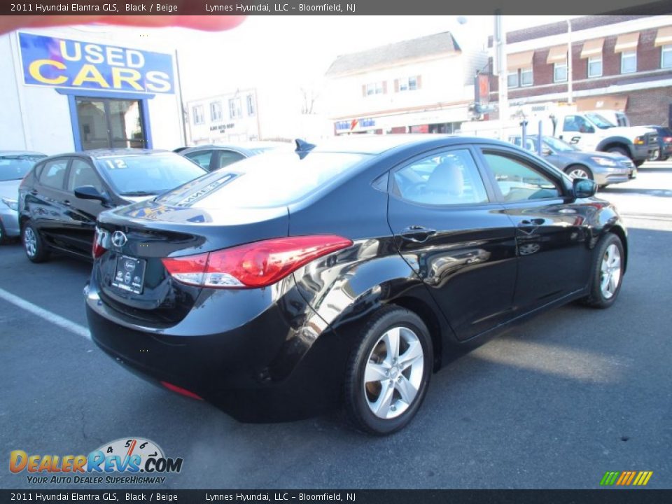 2011 Hyundai Elantra GLS Black / Beige Photo #4
