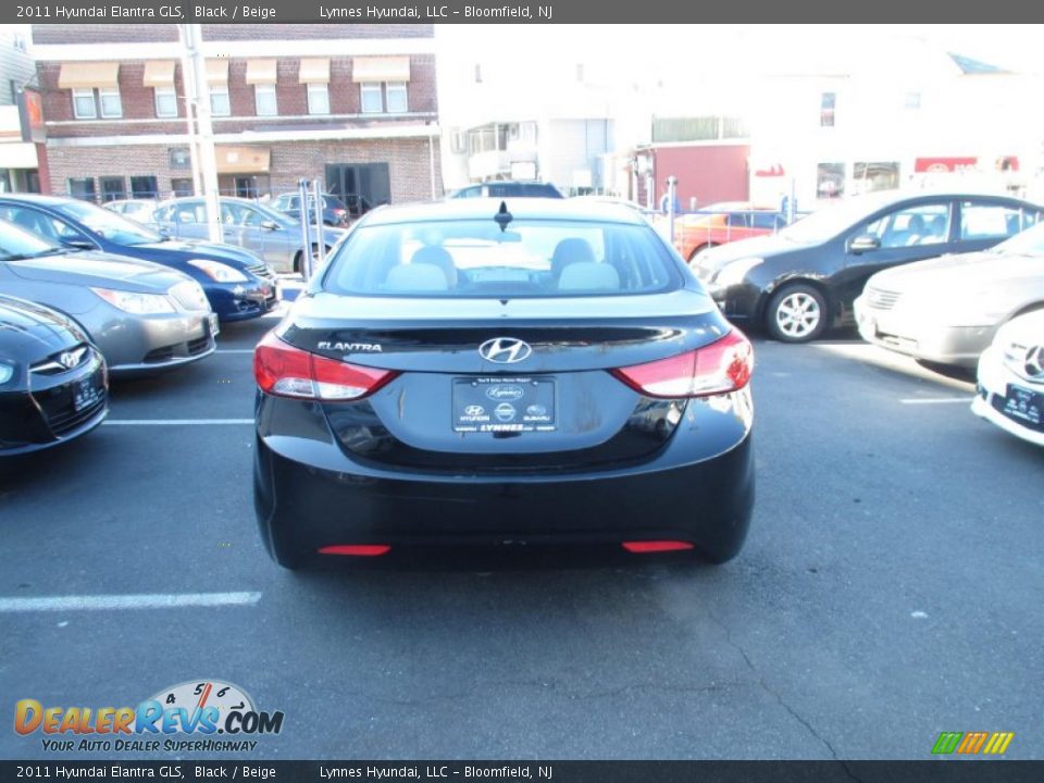 2011 Hyundai Elantra GLS Black / Beige Photo #5