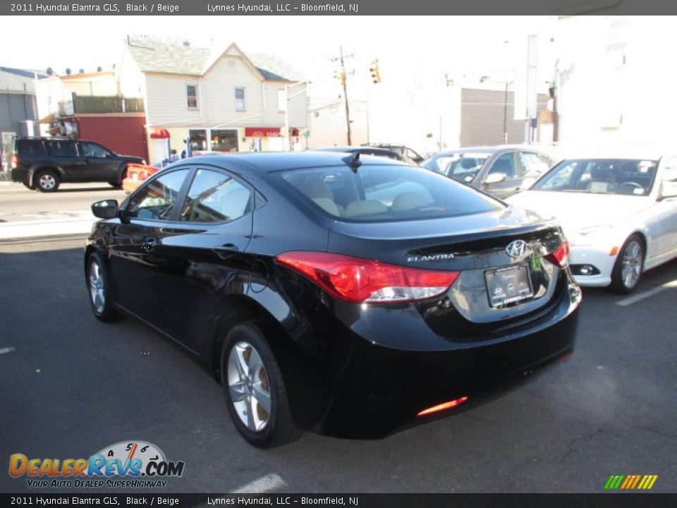 2011 Hyundai Elantra GLS Black / Beige Photo #6