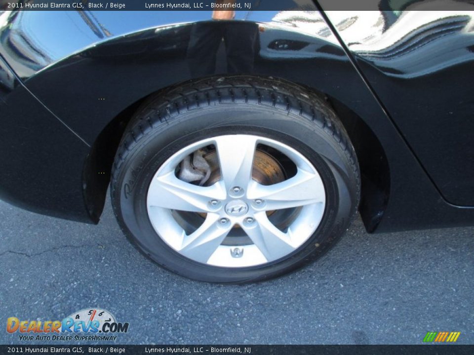 2011 Hyundai Elantra GLS Black / Beige Photo #7