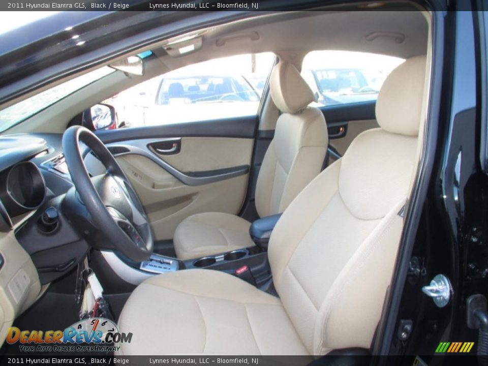 2011 Hyundai Elantra GLS Black / Beige Photo #8