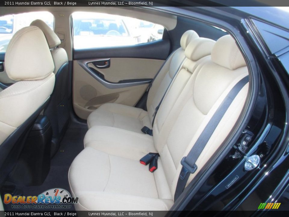2011 Hyundai Elantra GLS Black / Beige Photo #9