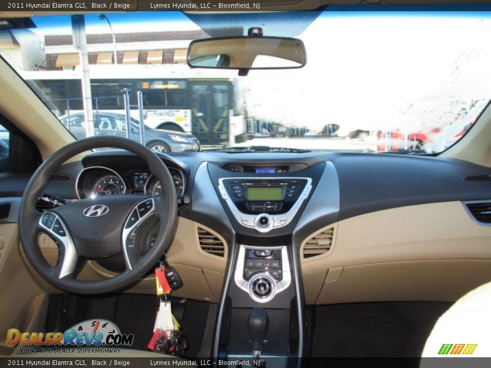 2011 Hyundai Elantra GLS Black / Beige Photo #10