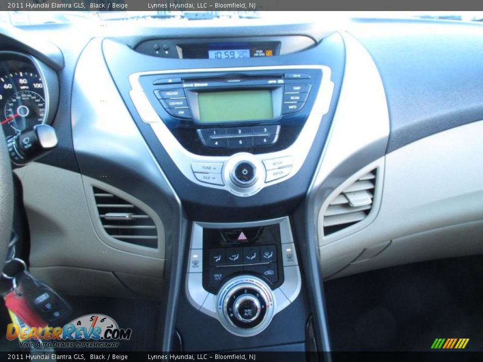 2011 Hyundai Elantra GLS Black / Beige Photo #11