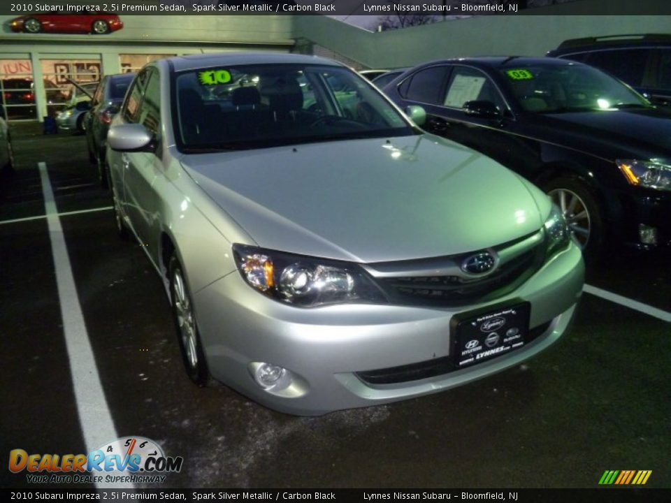2010 Subaru Impreza 2.5i Premium Sedan Spark Silver Metallic / Carbon Black Photo #1