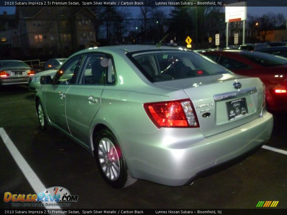 2010 Subaru Impreza 2.5i Premium Sedan Spark Silver Metallic / Carbon Black Photo #3