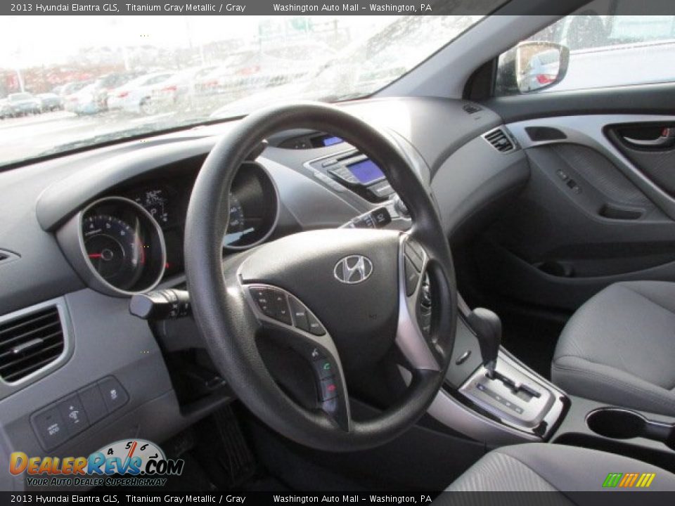 2013 Hyundai Elantra GLS Titanium Gray Metallic / Gray Photo #9