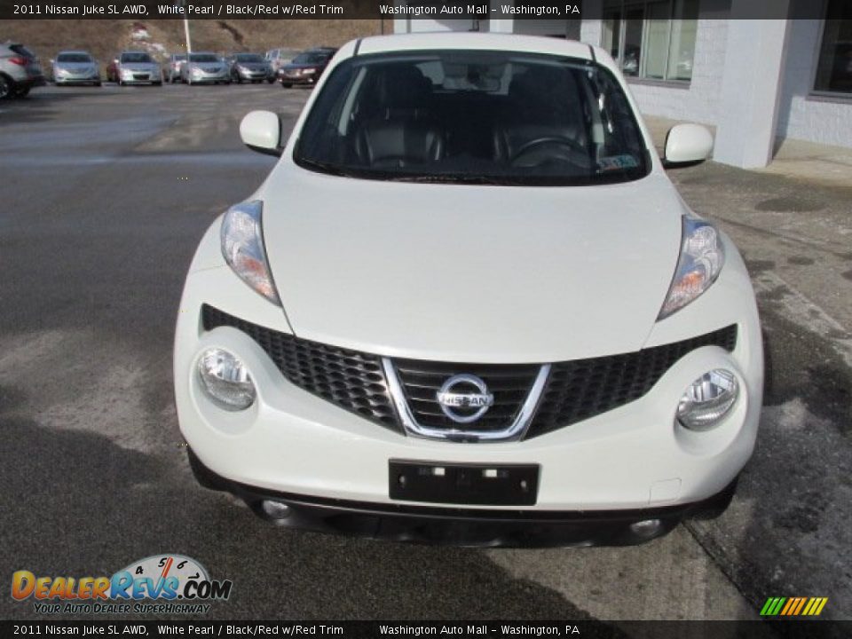 2011 Nissan Juke SL AWD White Pearl / Black/Red w/Red Trim Photo #3