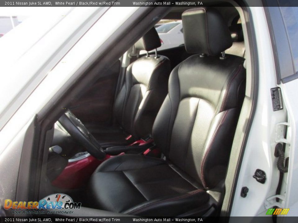 2011 Nissan Juke SL AWD White Pearl / Black/Red w/Red Trim Photo #12
