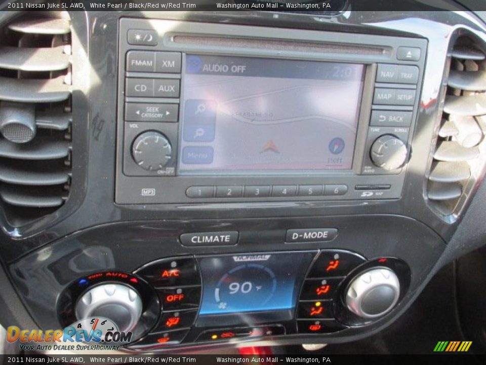 2011 Nissan Juke SL AWD White Pearl / Black/Red w/Red Trim Photo #14