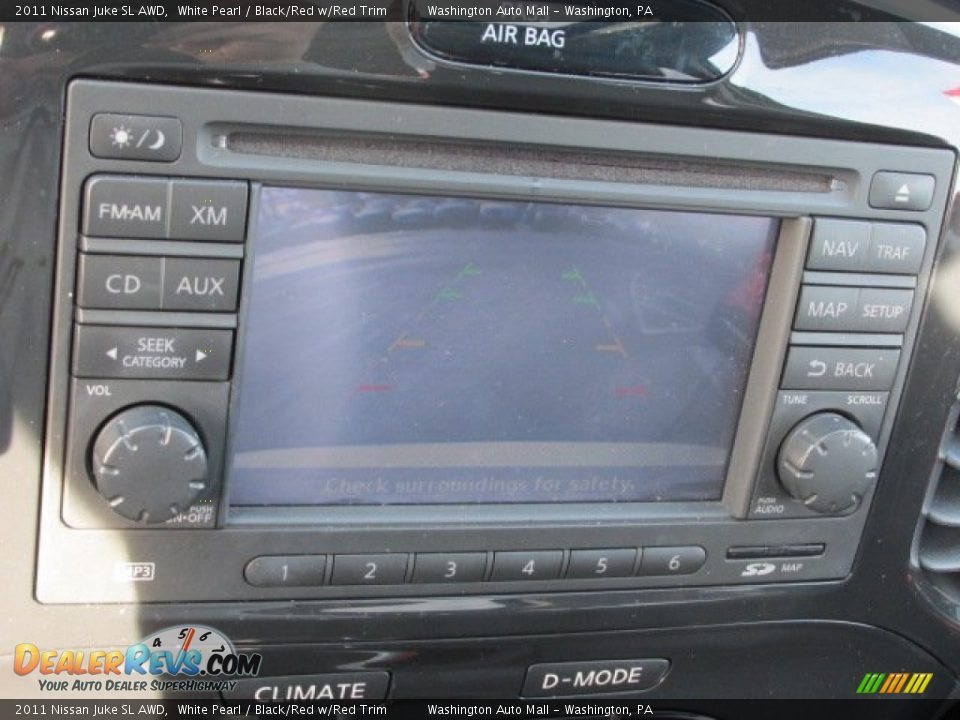 2011 Nissan Juke SL AWD White Pearl / Black/Red w/Red Trim Photo #15