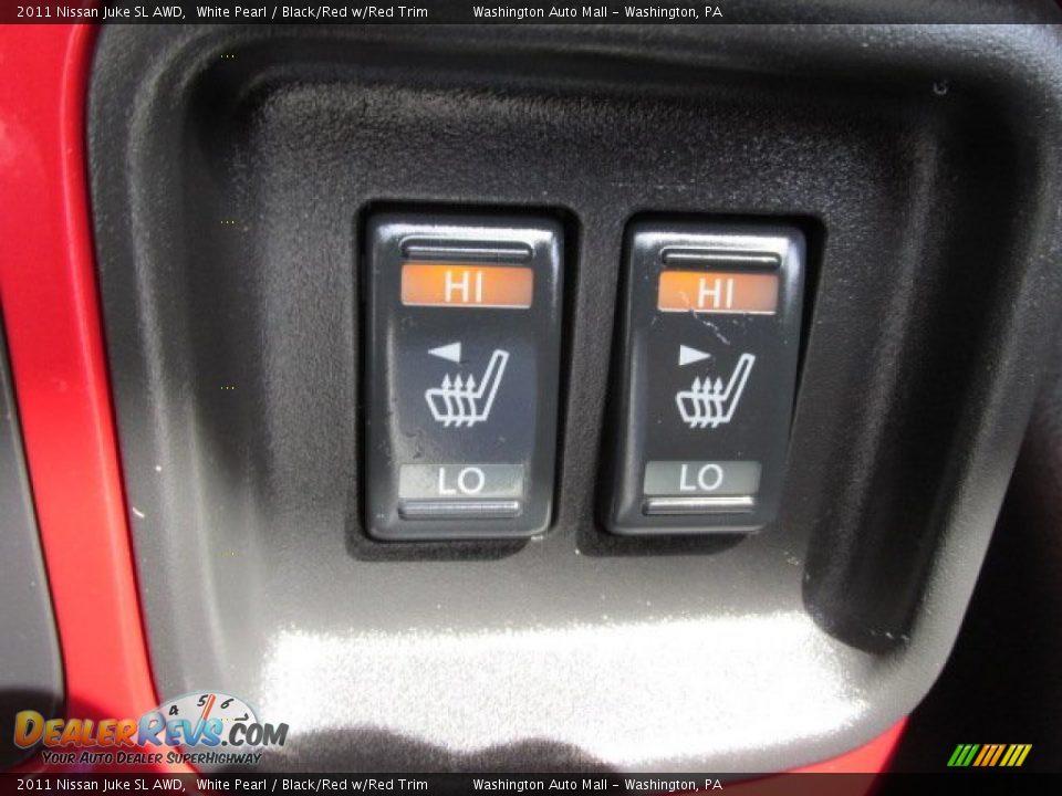 2011 Nissan Juke SL AWD White Pearl / Black/Red w/Red Trim Photo #16