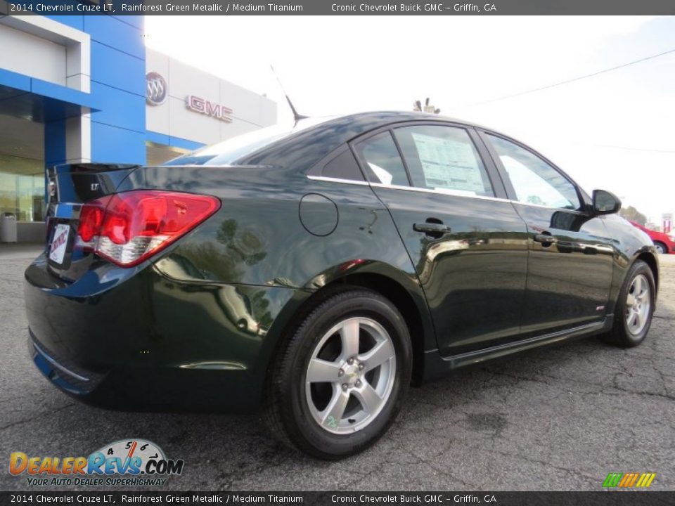 2014 Chevrolet Cruze LT Rainforest Green Metallic / Medium Titanium Photo #7
