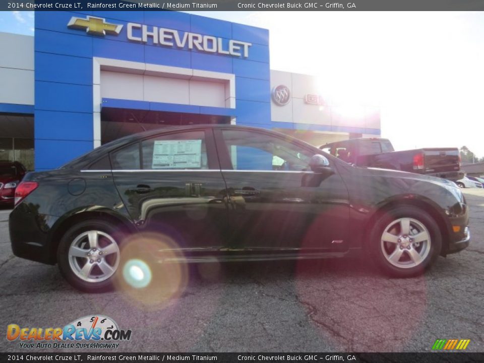 2014 Chevrolet Cruze LT Rainforest Green Metallic / Medium Titanium Photo #8