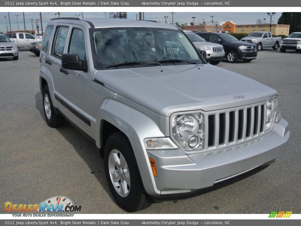 2012 Jeep Liberty Sport 4x4 Bright Silver Metallic / Dark Slate Gray Photo #2