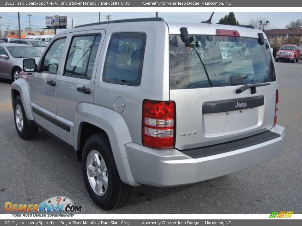 2012 Jeep Liberty Sport 4x4 Bright Silver Metallic / Dark Slate Gray Photo #4