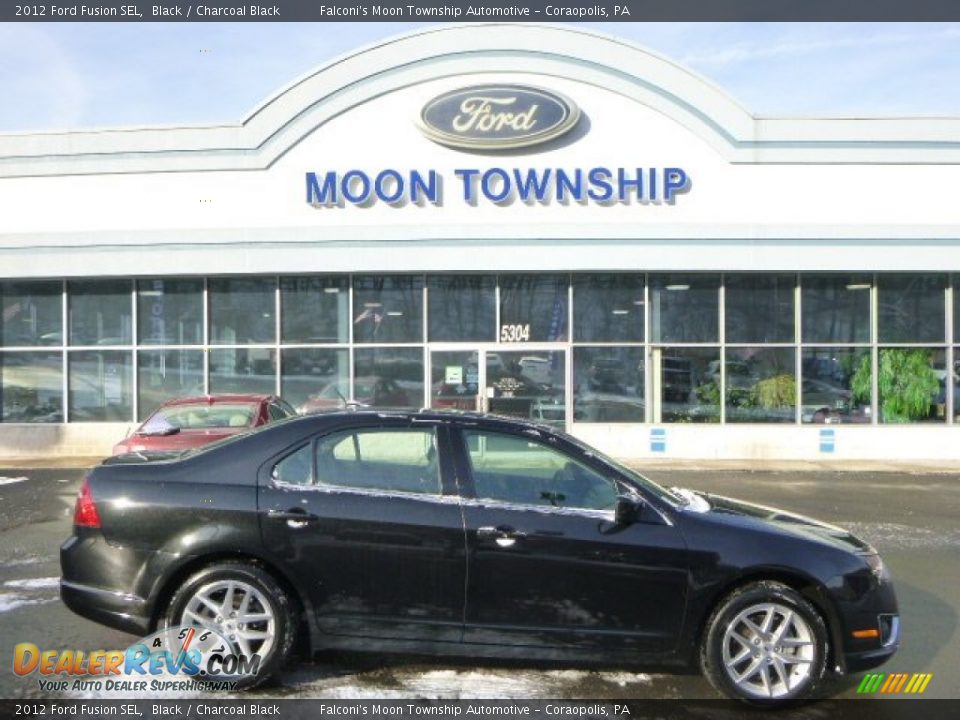 2012 Ford Fusion SEL Black / Charcoal Black Photo #1