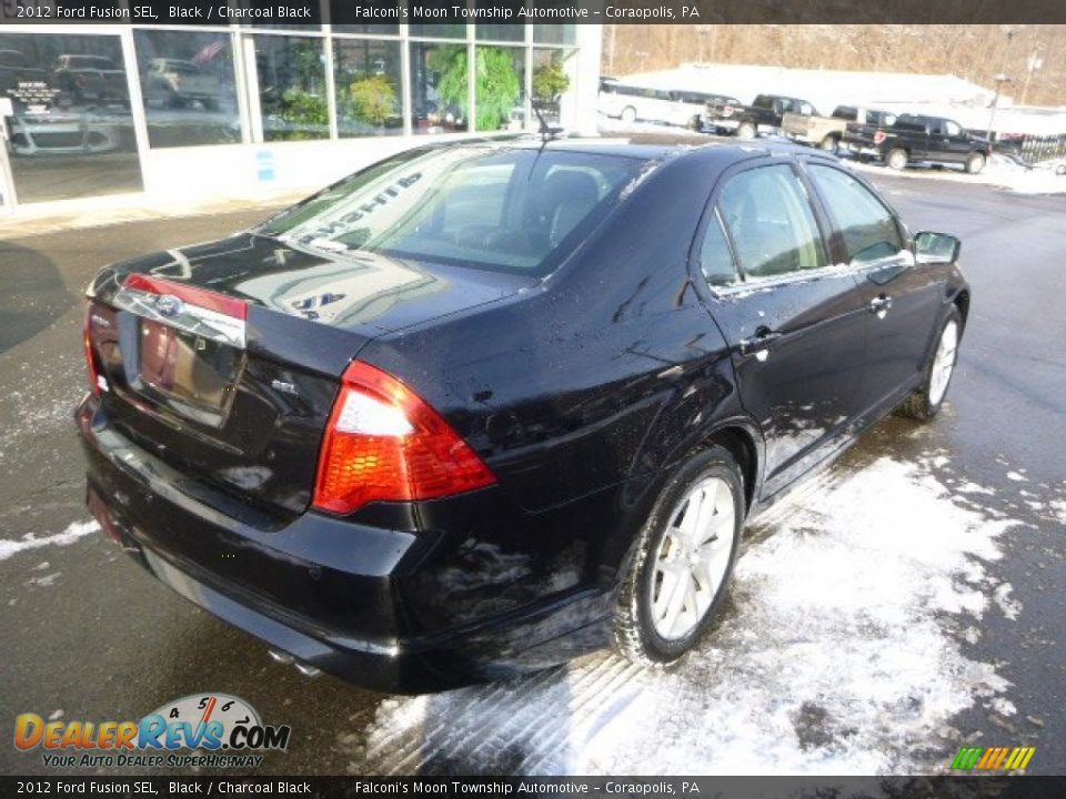 2012 Ford Fusion SEL Black / Charcoal Black Photo #2