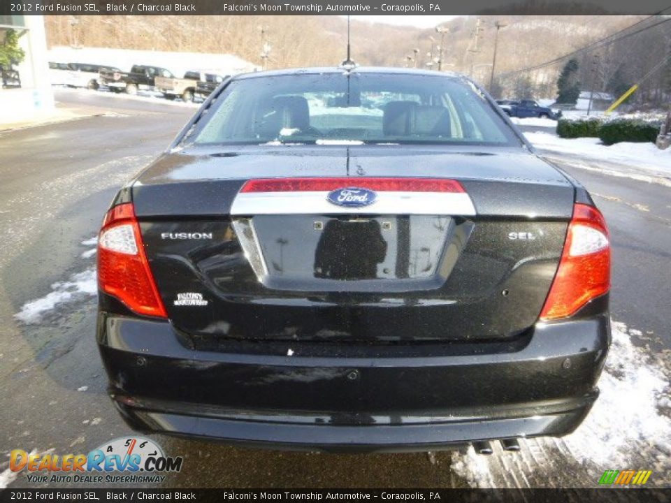 2012 Ford Fusion SEL Black / Charcoal Black Photo #3