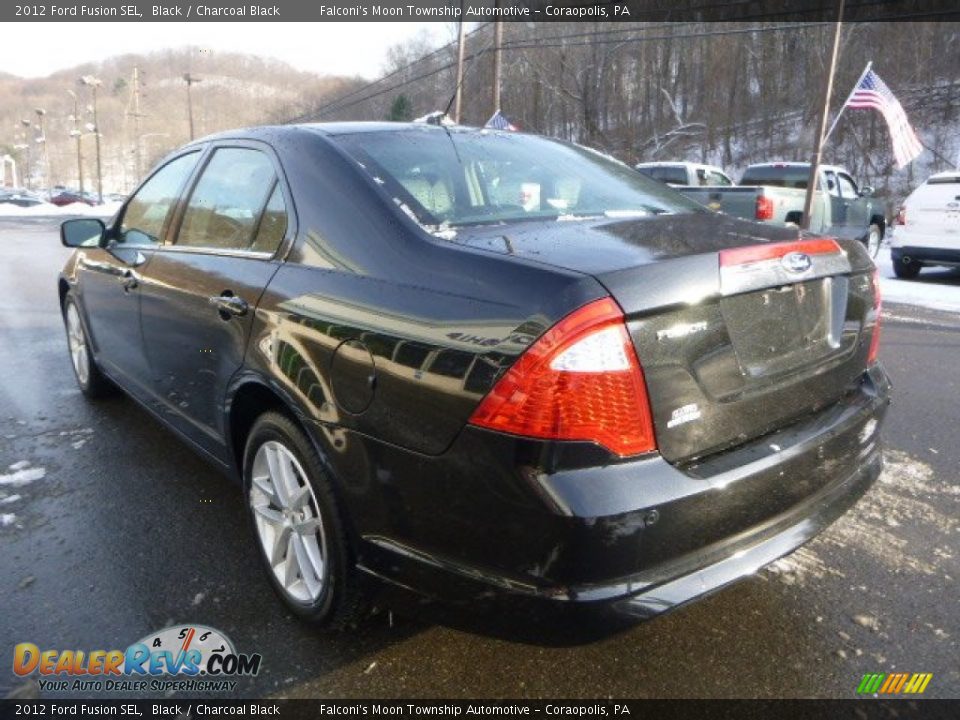 2012 Ford Fusion SEL Black / Charcoal Black Photo #4