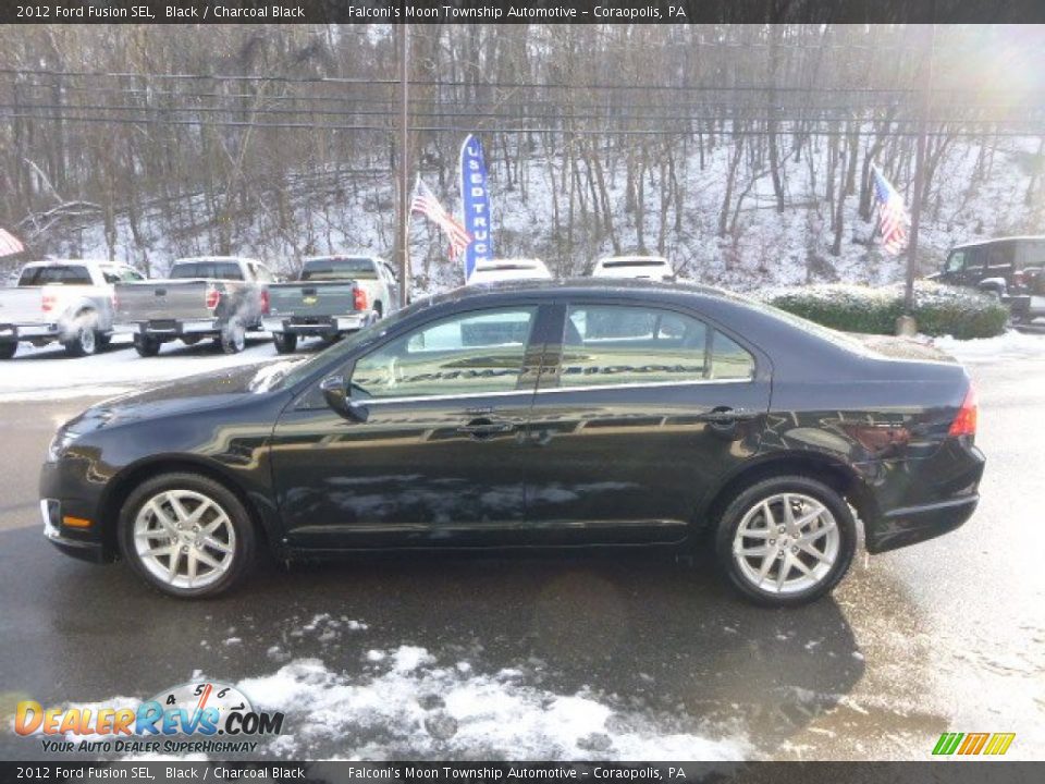 2012 Ford Fusion SEL Black / Charcoal Black Photo #5