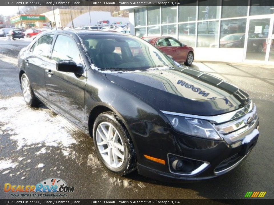 2012 Ford Fusion SEL Black / Charcoal Black Photo #8