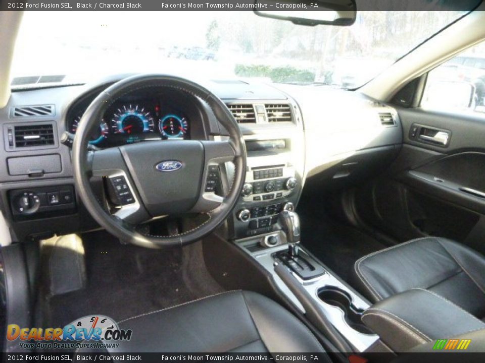 2012 Ford Fusion SEL Black / Charcoal Black Photo #17