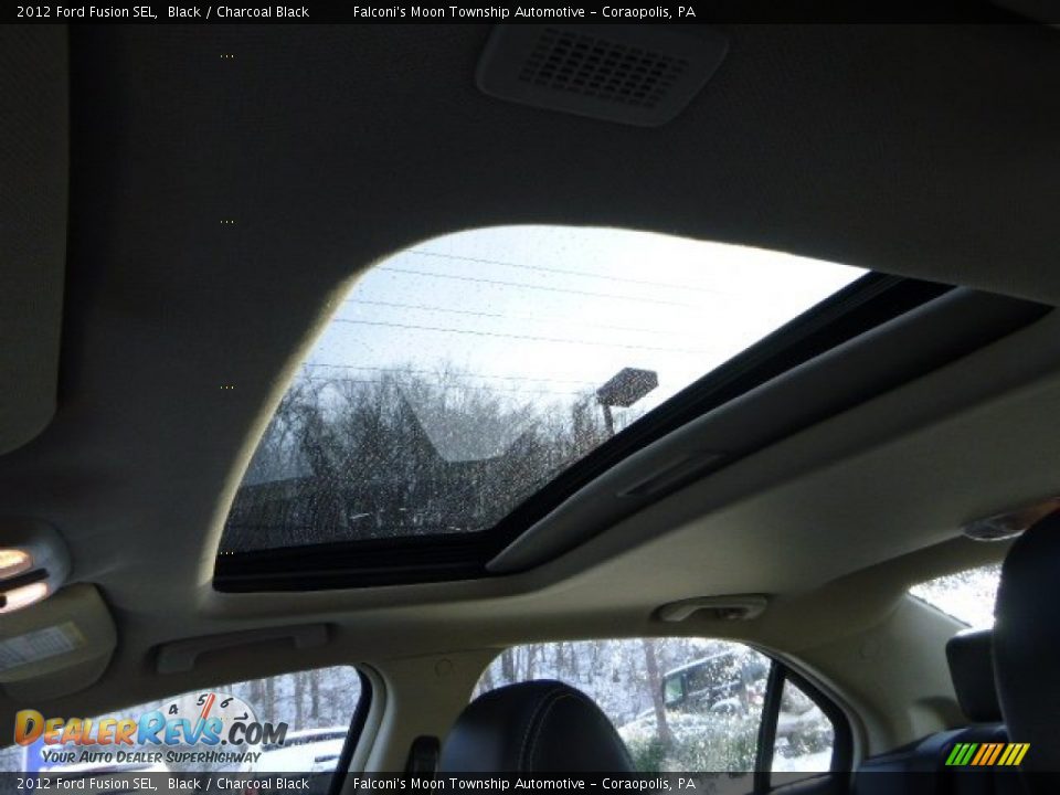 2012 Ford Fusion SEL Black / Charcoal Black Photo #21