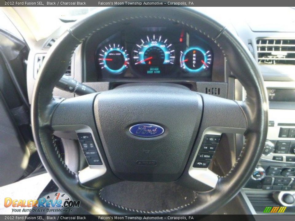 2012 Ford Fusion SEL Black / Charcoal Black Photo #22