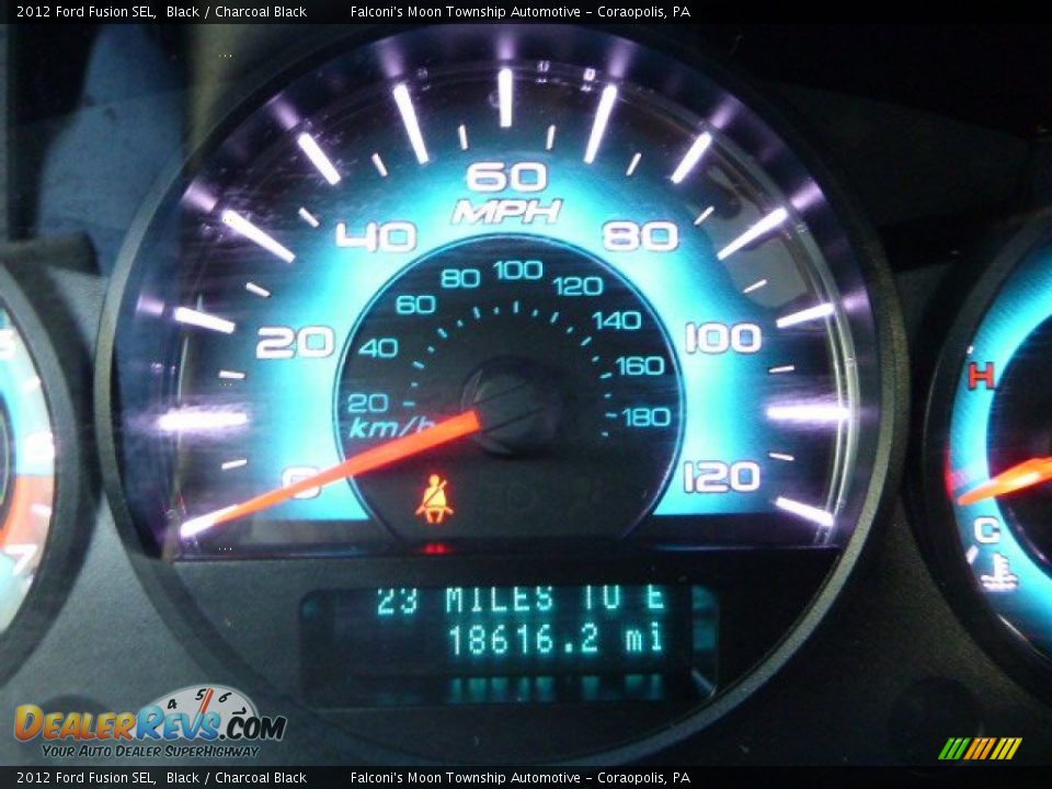 2012 Ford Fusion SEL Black / Charcoal Black Photo #25