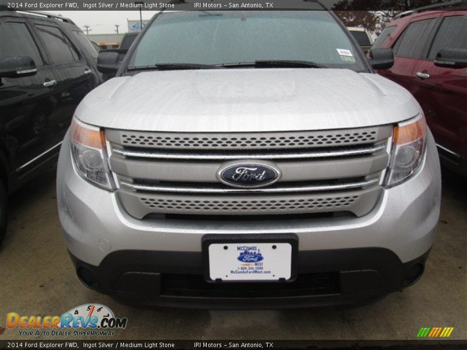 2014 Ford Explorer FWD Ingot Silver / Medium Light Stone Photo #2