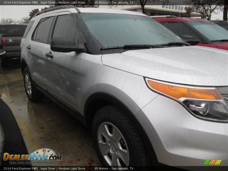 2014 Ford Explorer FWD Ingot Silver / Medium Light Stone Photo #3