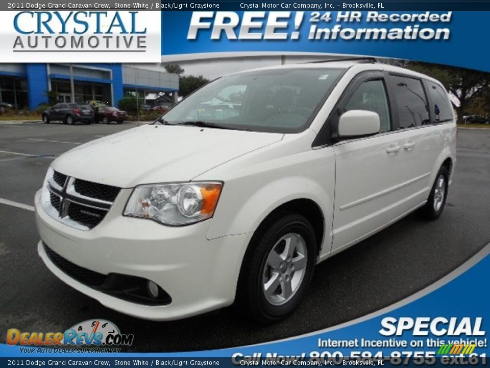 2011 Dodge Grand Caravan Crew Stone White / Black/Light Graystone Photo #1