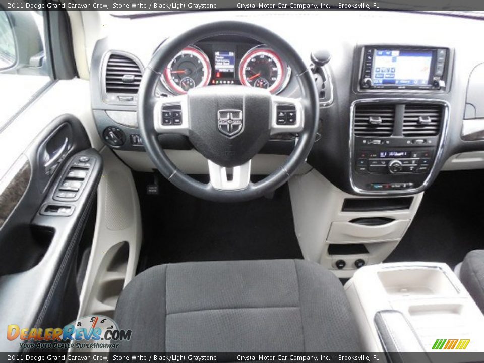 2011 Dodge Grand Caravan Crew Stone White / Black/Light Graystone Photo #7