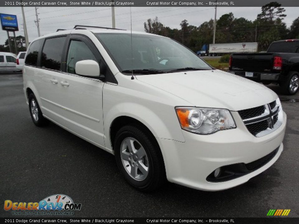 2011 Dodge Grand Caravan Crew Stone White / Black/Light Graystone Photo #12