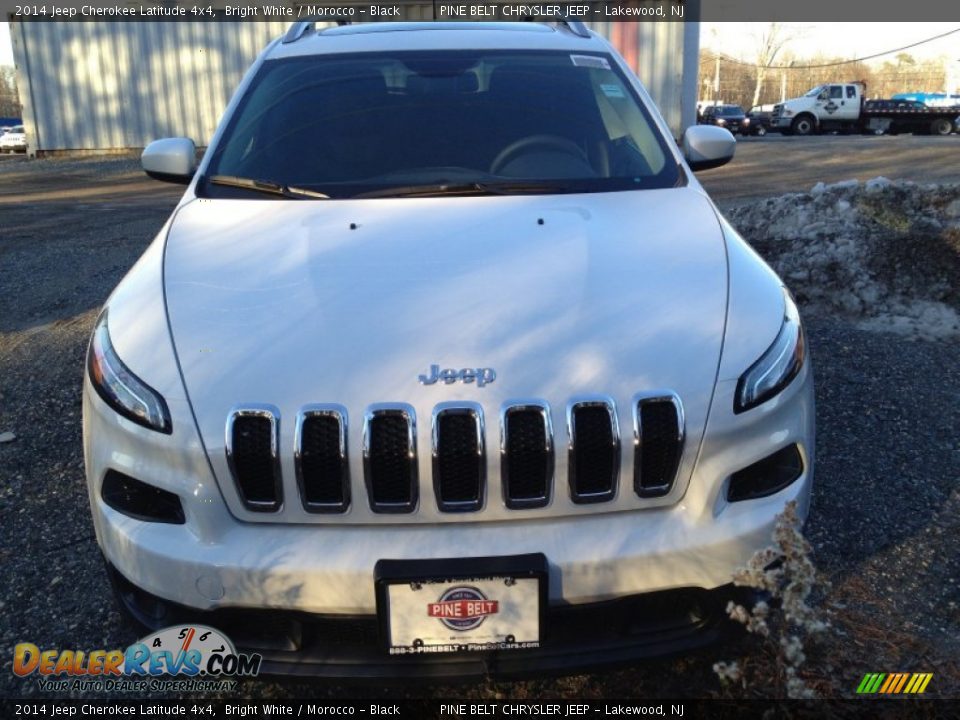 2014 Jeep Cherokee Latitude 4x4 Bright White / Morocco - Black Photo #2