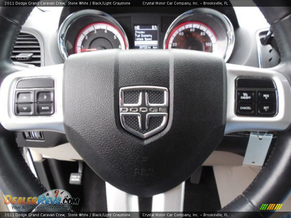2011 Dodge Grand Caravan Crew Stone White / Black/Light Graystone Photo #23