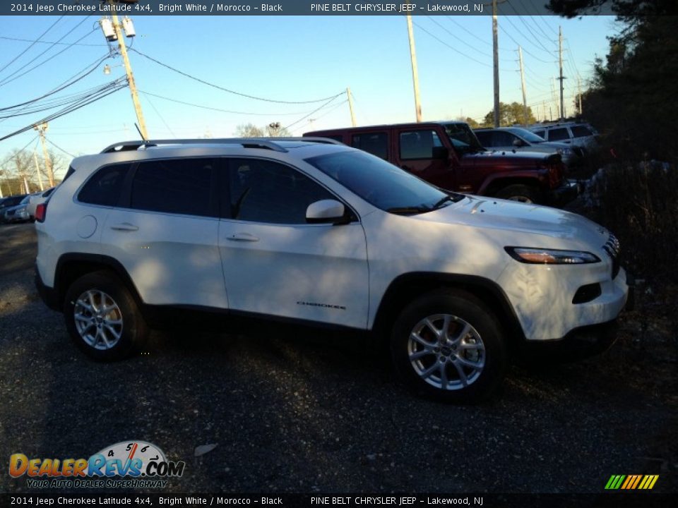 2014 Jeep Cherokee Latitude 4x4 Bright White / Morocco - Black Photo #5