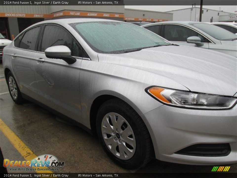 2014 Ford Fusion S Ingot Silver / Earth Gray Photo #3