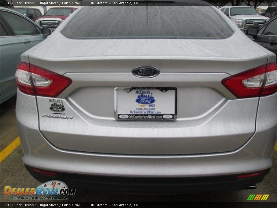 2014 Ford Fusion S Ingot Silver / Earth Gray Photo #4
