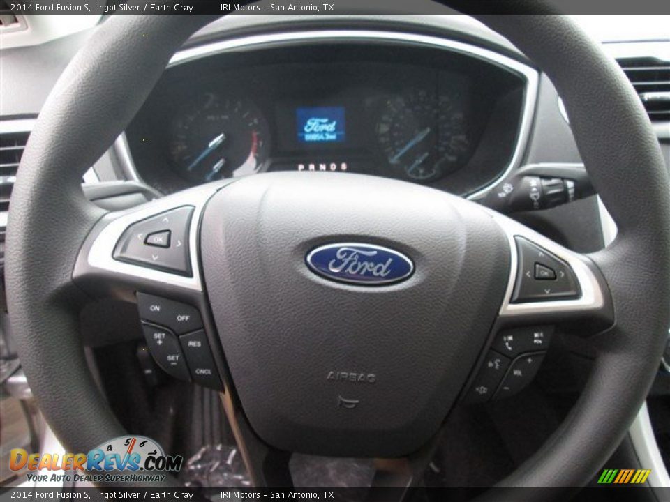 2014 Ford Fusion S Ingot Silver / Earth Gray Photo #8