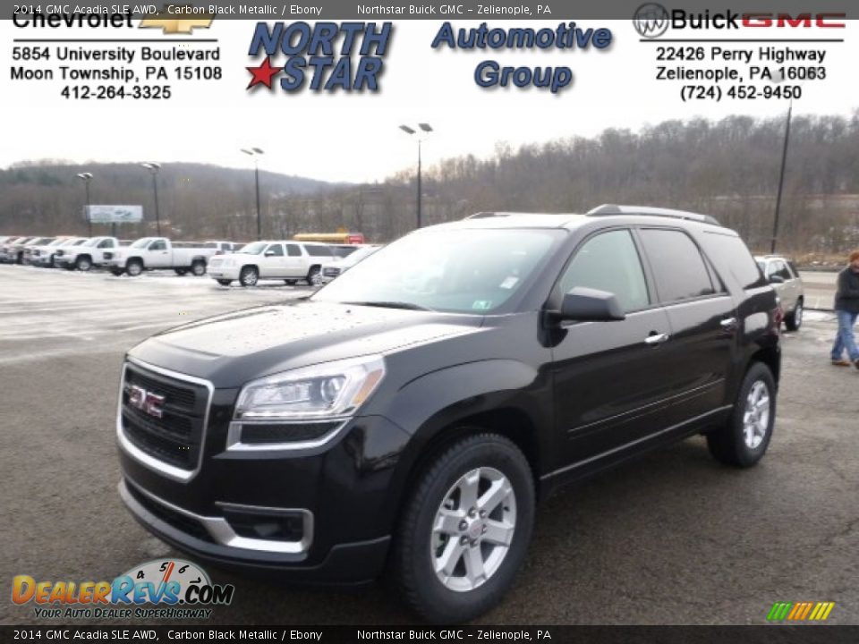 2014 GMC Acadia SLE AWD Carbon Black Metallic / Ebony Photo #1