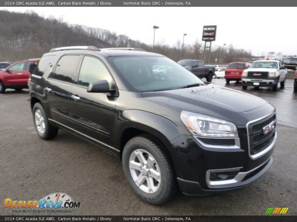 2014 GMC Acadia SLE AWD Carbon Black Metallic / Ebony Photo #3