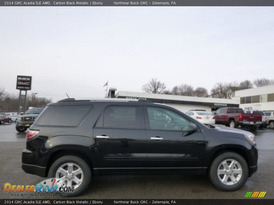 2014 GMC Acadia SLE AWD Carbon Black Metallic / Ebony Photo #4