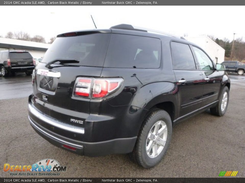 2014 GMC Acadia SLE AWD Carbon Black Metallic / Ebony Photo #5