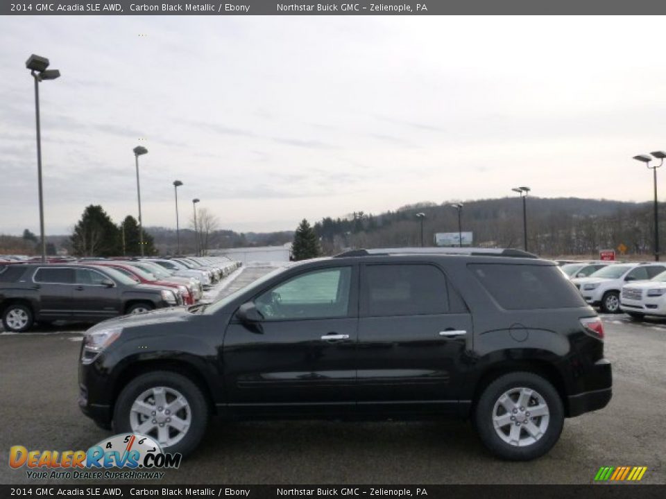 2014 GMC Acadia SLE AWD Carbon Black Metallic / Ebony Photo #8