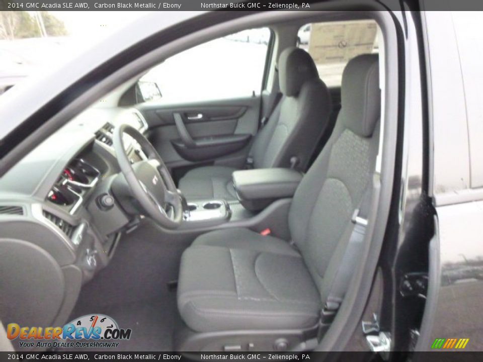 2014 GMC Acadia SLE AWD Carbon Black Metallic / Ebony Photo #10