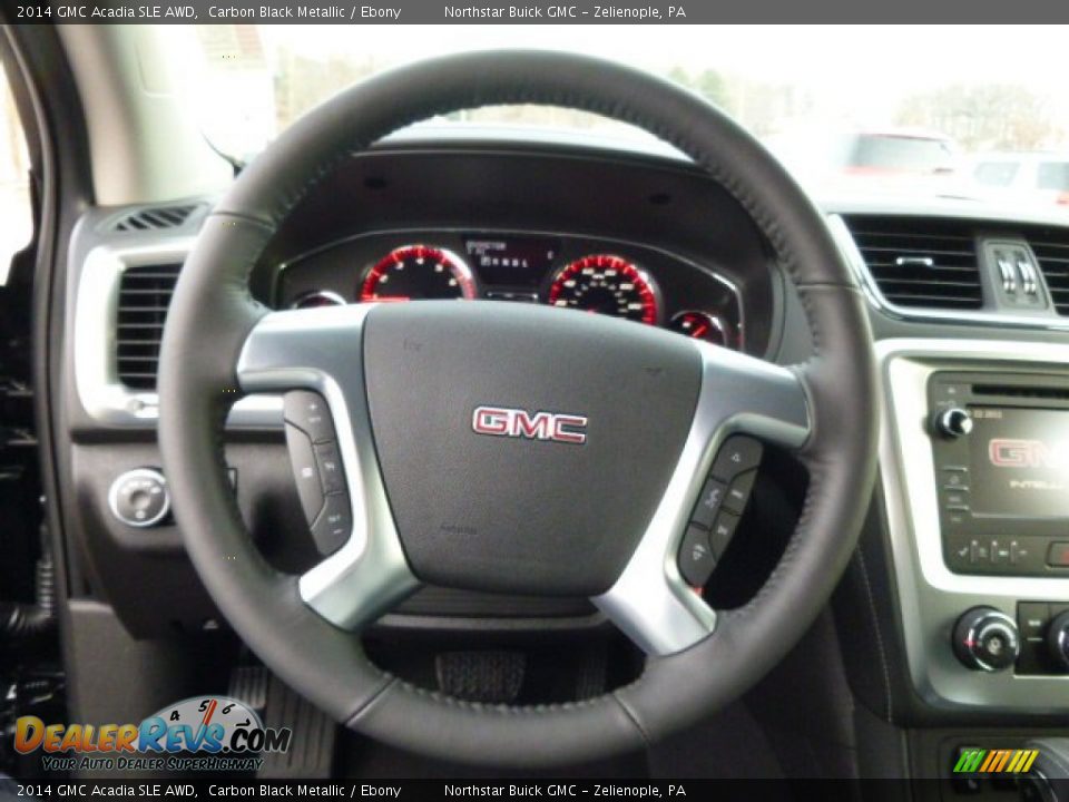 2014 GMC Acadia SLE AWD Carbon Black Metallic / Ebony Photo #18
