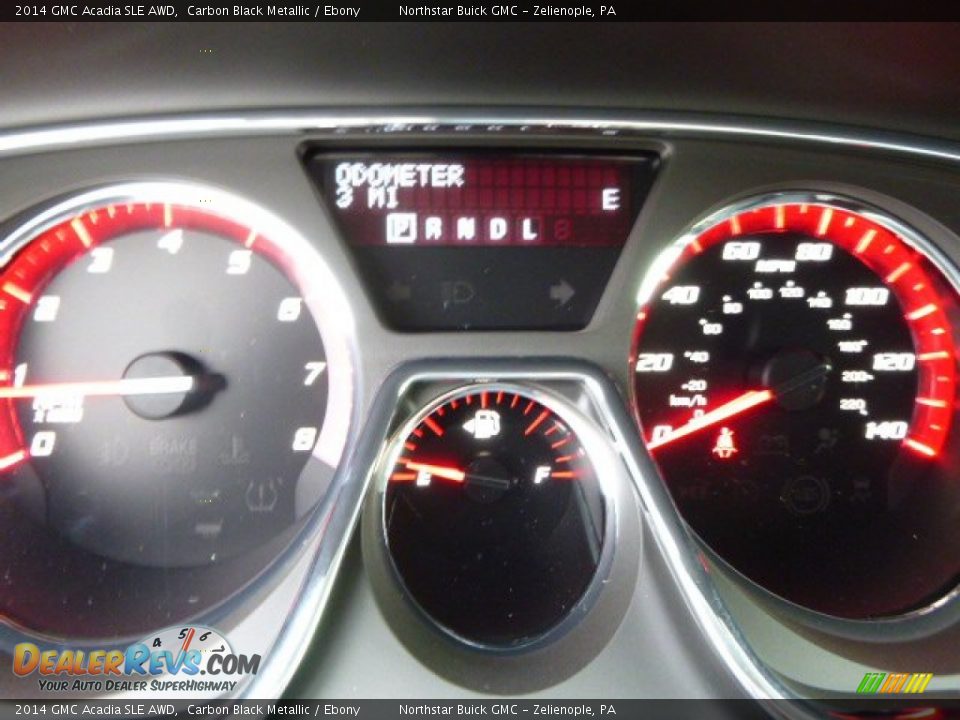 2014 GMC Acadia SLE AWD Carbon Black Metallic / Ebony Photo #19