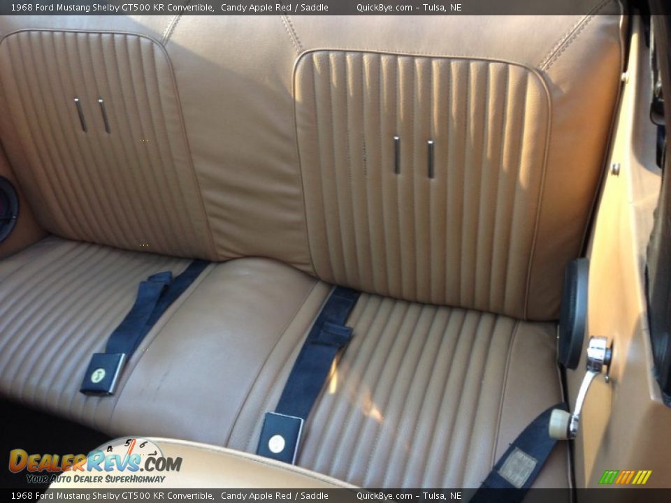 Rear Seat of 1968 Ford Mustang Shelby GT500 KR Convertible Photo #16